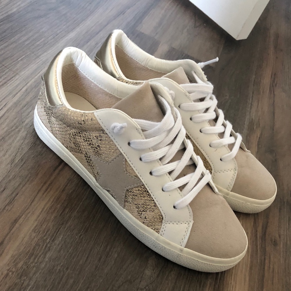 “Vice Embossed Snakeskin Sneakers”